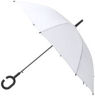 Sateenvarjo Umbrella Halrum, valkoinen liikelahja logopainatuksella