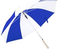 Sateenvarjo Umbrella Korlet, valkoinen, sininen liikelahja logopainatuksella