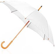 Sateenvarjo Umbrella Santy, valkoinen liikelahja logopainatuksella