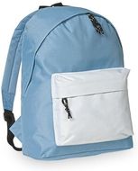 Selkäreppu Backpack Discovery, valkoinen, sininen liikelahja logopainatuksella