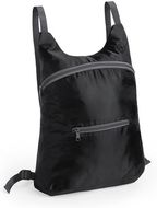 Selkäreppu Foldable Backpack Mathis, musta liikelahja logopainatuksella