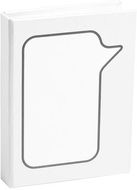 Siirrettävä kirjanmerkki Sticky Notepad Dosan, valkoinen liikelahja logopainatuksella