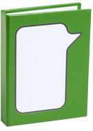 Siirrettävä kirjanmerkki Sticky Notepad Dosan, vihreä liikelahja logopainatuksella