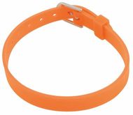 Silikoniranneke Bracelet Tonis, neon-oranssi liikelahja logopainatuksella