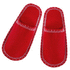 Sukat Slippers Cholits, punainen liikelahja logopainatuksella