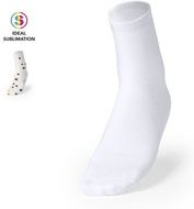 Sukat Sublimation Sock Piodox, valkoinen liikelahja logopainatuksella