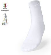 Sukat Sublimation Sock Sakam, valkoinen liikelahja logopainatuksella