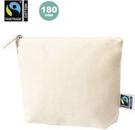 Säilytystasku Beauty Bag Adams Fairtrade, luonnollinen liikelahja logopainatuksella