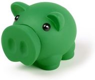 Säästöpossu Money Box Donax, vihreä liikelahja logopainatuksella