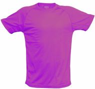 T-paita Adult T-Shirt Tecnic Plus, fuksia liikelahja logopainatuksella