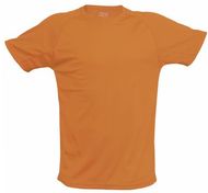 T-paita Adult T-Shirt Tecnic Plus, neon-oranssi liikelahja logopainatuksella