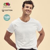 T-paita Adult White T-Shirt Iconic V-Neck, valkoinen liikelahja logopainatuksella