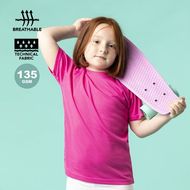 T-paita Kids T-Shirt Tecnic Plus, tummansininen liikelahja logopainatuksella