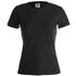 T-paita Women Colour T-Shirt "keya" WCS180, musta liikelahja logopainatuksella
