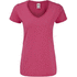 T-paita Women Colour T-Shirt Iconic V-Neck, fuksia lisäkuva 2