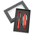 Taskulamppu Set Sufli, punainen liikelahja logopainatuksella