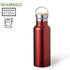 Termospullo Insulated Bottle Naxel, punainen liikelahja logopainatuksella