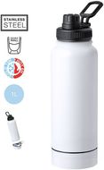 Termospullo Insulated Bottle Wankex, valkoinen liikelahja logopainatuksella