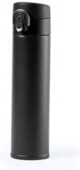Termospullo Vacuum Flask Poltax, musta liikelahja logopainatuksella