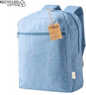 Tietokonereppu Backpack Bigail, sininen liikelahja logopainatuksella