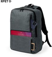 Tietokonereppu Backpack Ingria, harmaa liikelahja logopainatuksella