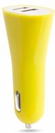 Tupakansytyttimen laturi USB Car Charger Heyon, keltainen liikelahja logopainatuksella