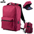USB-tietokonekassi Anti-Theft Backpack Komplete, punainen lisäkuva 2