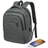 USB-tietokonekassi Backpack Kacen, harmaa liikelahja logopainatuksella