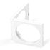 USB-tikun kotelo Pouch Kibal, valkoinen liikelahja logopainatuksella