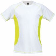 Urheilupaita Adult T-Shirt Tecnic Combi, neon-keltainen liikelahja logopainatuksella