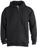 Urheilutakki Adult Hooded + Zipper Sweatshirt "keya" SWZ280, musta liikelahja logopainatuksella