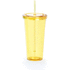 Uudelleen käytettävä muki Cup Trinox, keltainen liikelahja logopainatuksella