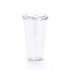 Uudelleen käytettävä muki Cup Trinox, läpinäkyvä liikelahja logopainatuksella