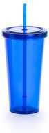 Uudelleen käytettävä muki Cup Trinox, sininen liikelahja logopainatuksella