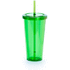 Uudelleen käytettävä muki Cup Trinox, vihreä liikelahja logopainatuksella