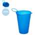 Uudelleen käytettävä muki Foldable Cup Sabik, sininen liikelahja logopainatuksella