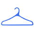 Vaateripustin Hanger Merchel, läpikuultava-sininen liikelahja logopainatuksella