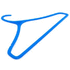 Vaateripustin Hanger Merchel, läpikuultava-sininen lisäkuva 1