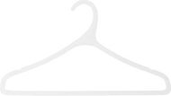 Vaateripustin Hanger Merchel, läpikuultava-valkoinen liikelahja logopainatuksella