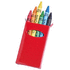 Vahakynä Crayon Set Tune, punainen liikelahja logopainatuksella