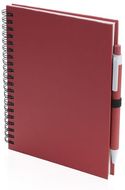 Vihko Notebook Koguel, punainen liikelahja logopainatuksella