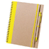 Vihko Notebook Tunel, keltainen liikelahja logopainatuksella