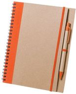 Vihko Notebook Tunel, sininen, oranssi liikelahja logopainatuksella