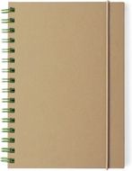 Vihko Notebook Zubar, vihreä liikelahja logopainatuksella