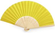 Viuhka Hand Fan Kronix, keltainen liikelahja logopainatuksella