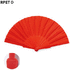 Viuhka Hand Fan Pumik, punainen liikelahja logopainatuksella