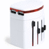 Yleisadapteri Plug Adapter Nonval, valkoinen liikelahja logopainatuksella