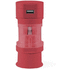Yleisadapteri Plug Adapter Tribox, punainen liikelahja logopainatuksella