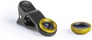 Älypuhelimen objektiivi Universal Lenses Drian, keltainen liikelahja logopainatuksella