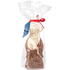 Chocolate figur Sinterklaas, valkoinen, läpinäkyvä liikelahja omalla logolla tai painatuksella